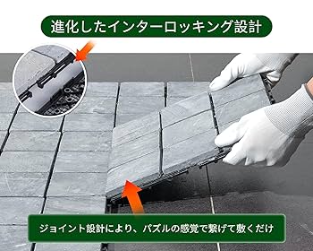 PANDA 　ジョイントタイル　　30cm×30cm Amazon | PANDAHOME 6枚（約0.54m²）屋内外用フロアジョイント